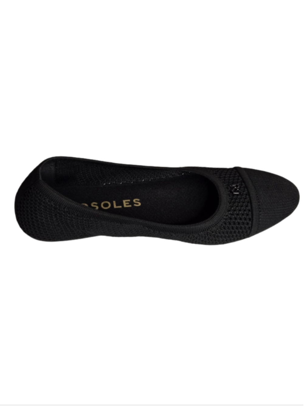 Aerosoles Women Annelie Black Knit Ballet Flats Slip-On Sz 12W